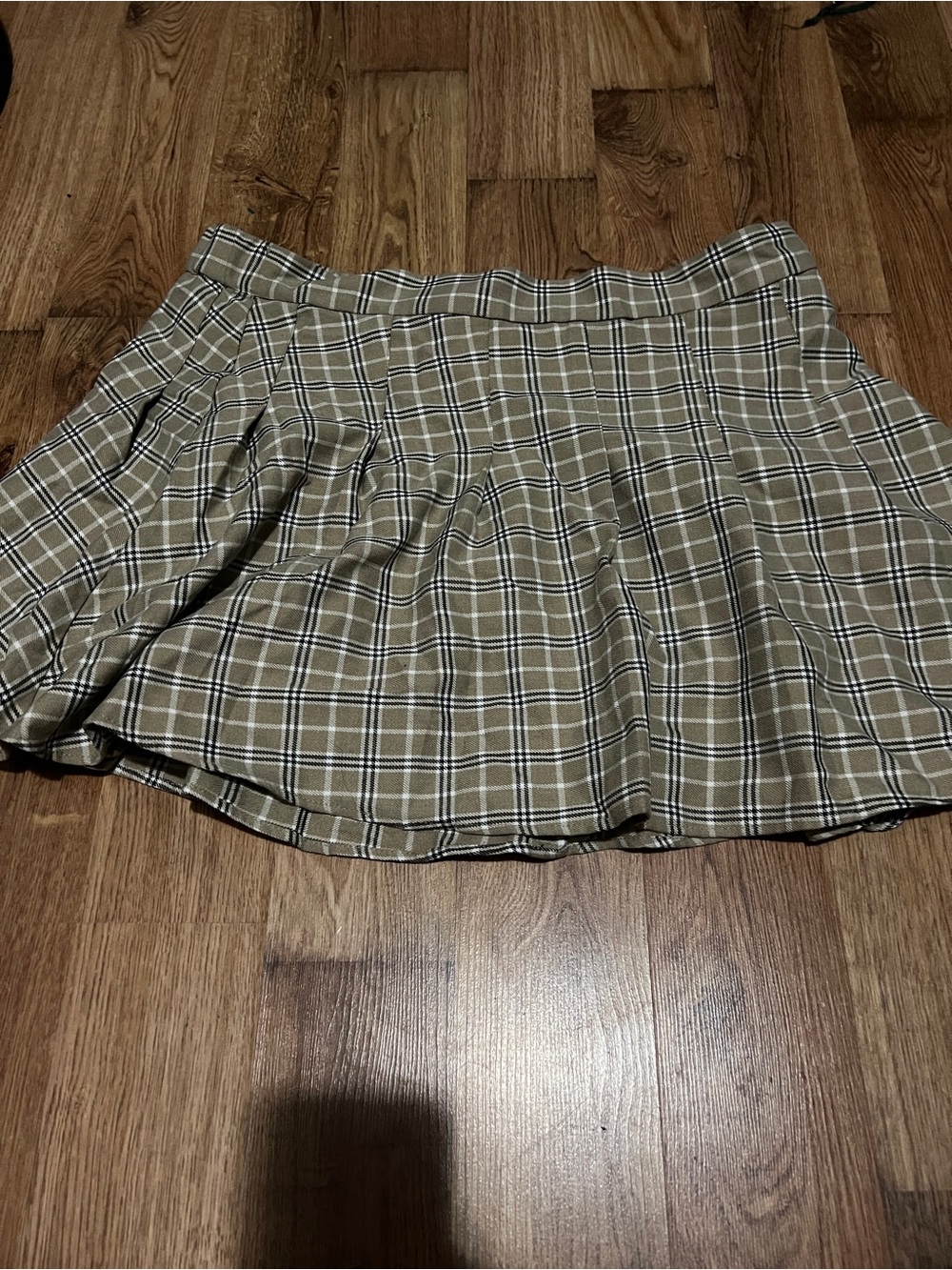 Plaid Pleated Mini Skirt